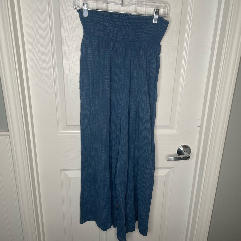 Daily Practice The Aster Pants Gauzy Wide Leg Pants in Sun Drenched Blue M - Picture 3 of 15